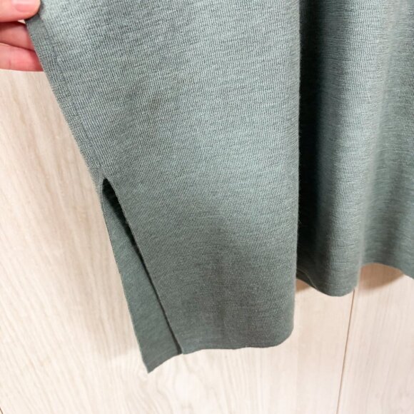 Eileen Fisher 100% Merino Wool Pullover Tunic Top Sweater in Seafoam Green/Blue - Picture 9 of 9